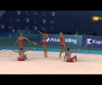 2014 Rhythmic Gymnastics European Championships. Groups AA. Russia. 3+2. 18.200
