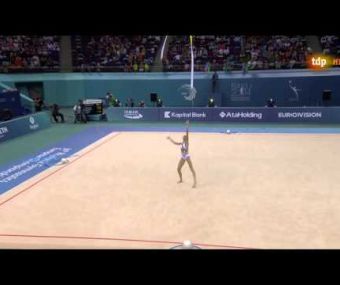 2014 Rhythmic Gymnastics European Championships. Yana Kudryavtseva. Ribbon. 18.566