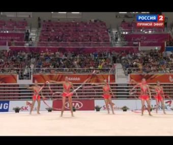 2015 Universiade. Rythmic Gymnastics. Russia. EF. Ribbons